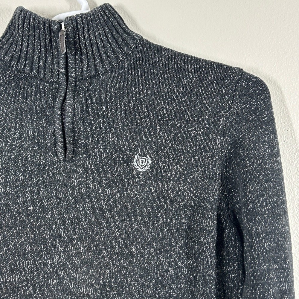 Chaps Boys XL 18/20 Gray Marl Quarter Zip Pullover Sweater HSHCF05F